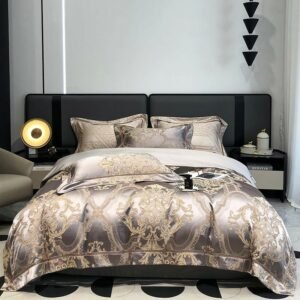 1000TC Egyptian Cotton Sateen Soft Duvet/Doona Cover Set Chic Luxury Damask 4/6Pcs Super King Bedding set Bed Sheet Pillowcases 1