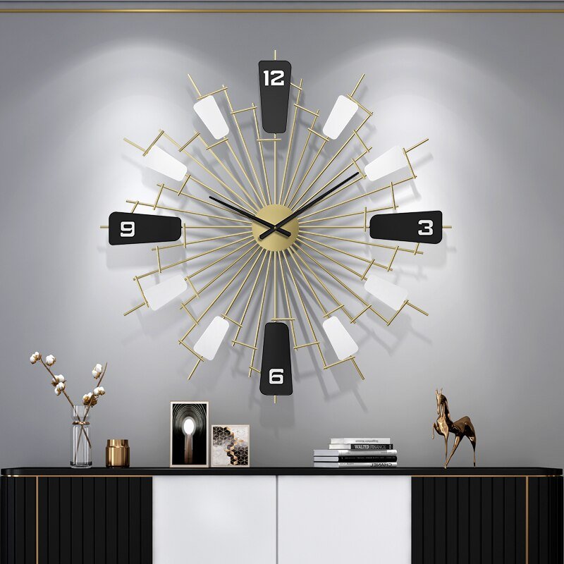 Classic Bedroom Battery Wall Clock Large Decor Luxury Modern Wall Clock Metal Designer Reloj De Pared Wall Clock Free Shiping 2