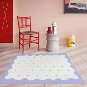 Modern Simple Girl Bedroom Bedside Soft Carpet Ins Cream Style Living Room Decoration Rug Leisure Balcony Bay Window Fluffy Rugs 1