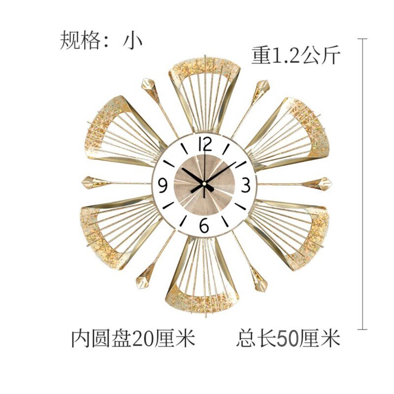 Golden Flower Big Wall Clock Mechanism Luxury Silent Industrial Room Wall Clock Modern Kitchen Reloj De Pared Wall Clock Large 6