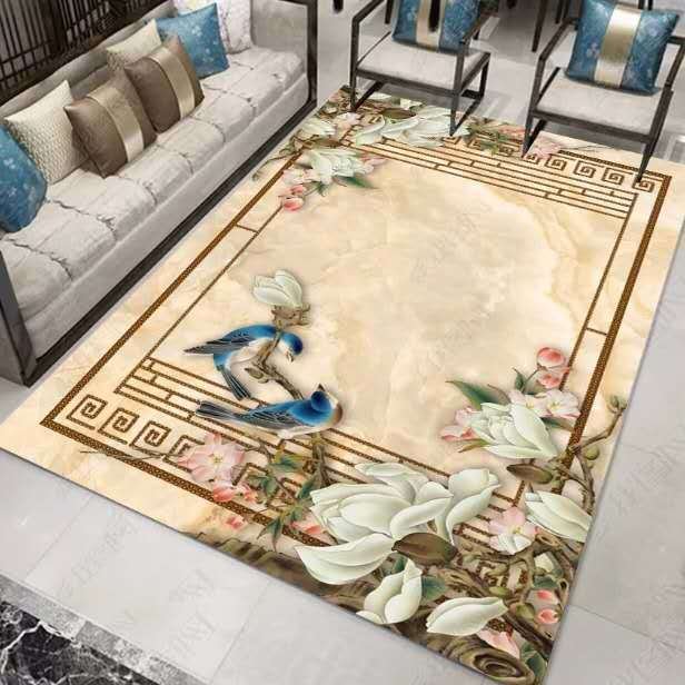 New Chinese Style Living Room Carpet High-end Home Decoration Sofa Coffee Table Rectangle Carpets Study Room Large Area Rugs 3