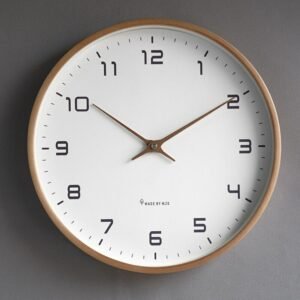 Wooden Luxury Wall Clock Living Room Small Silent Round Nordic Wall Clock Modern Design Relogio Parede Wall Decorations LL50WC 1