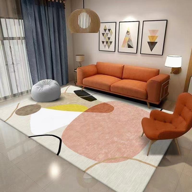 Simple Rectangular Living Room Carpet Coffee Table Floor Mats Bedroom Large Area Bedside Mat Home Decoration Absorbent Bath Mat 2