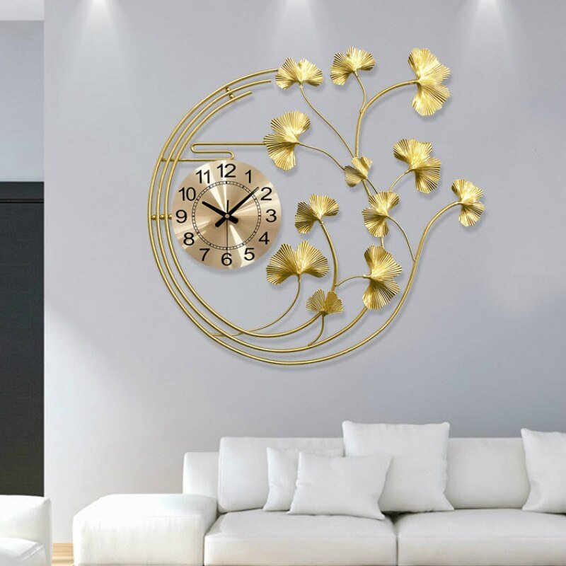 Giant Metal Wall Clock Modern Design Luxury Art Silent Living Room Aesthetic Mechanism Bedroom Reloj Pared Home Decor ZP50WC 5