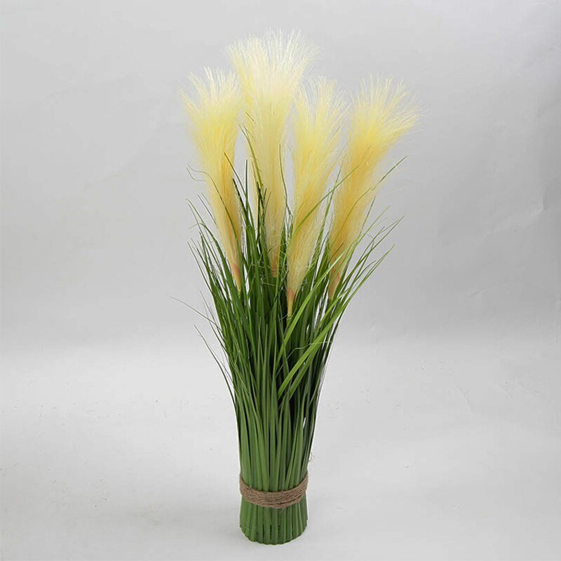 60cm 5Head Wedding Tree Large Artificial Plants Tropical Fake Reed Green Onion Grass Silk Foxtail Bulrush For Home Wedding Decor 3