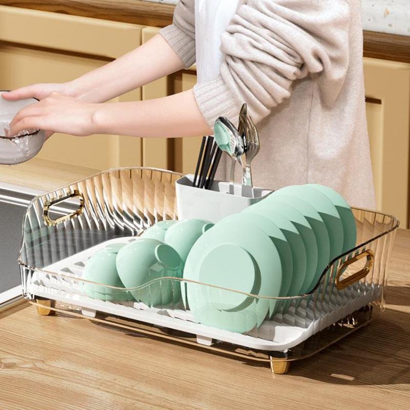 2023 New Multi-function Kitchen Dish Drainer for Sink Tableware Drainboard Vegetable Fruits Cup Mug Dryer Rack Counter Organizer 4