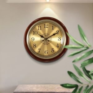 Wood Luxury Wall Clock Large Metal Nordic Gold Silent Wall Clocks Bedroom Living Room Modern Reloj De Pared Wall Decor XFYH 1