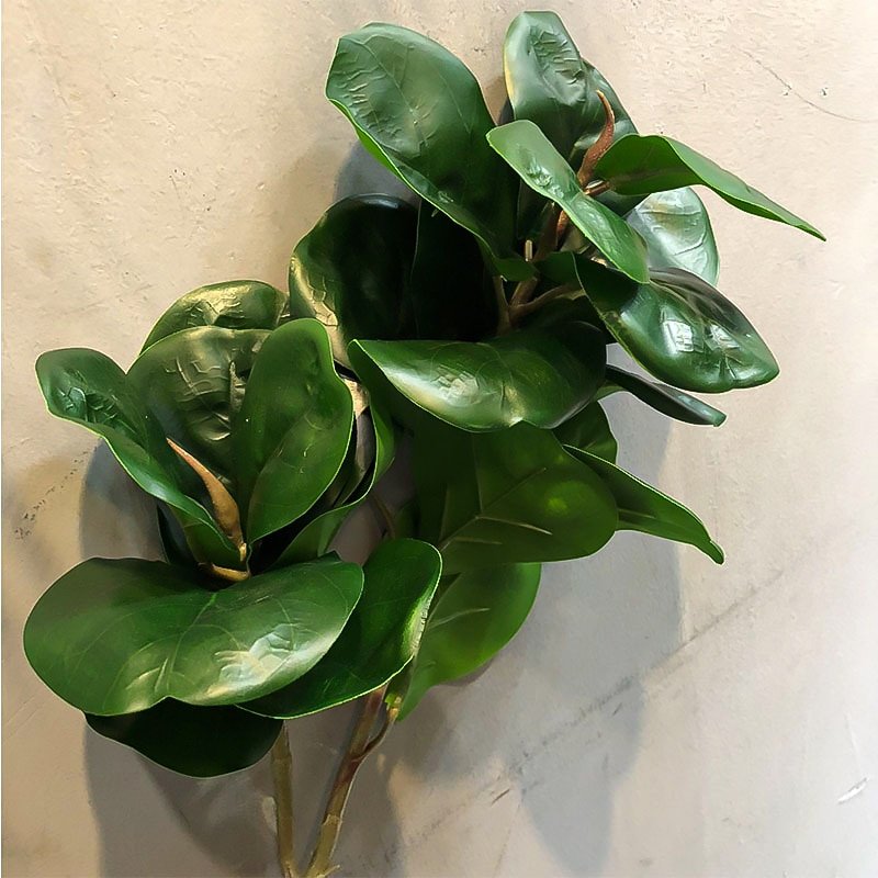 72cm 2 Forks Artificial Banyan Tree Branch Tall Ficus Plants Plastic Rubber Leaves Tropical Plant For Home Garden Bathroom Decor 2