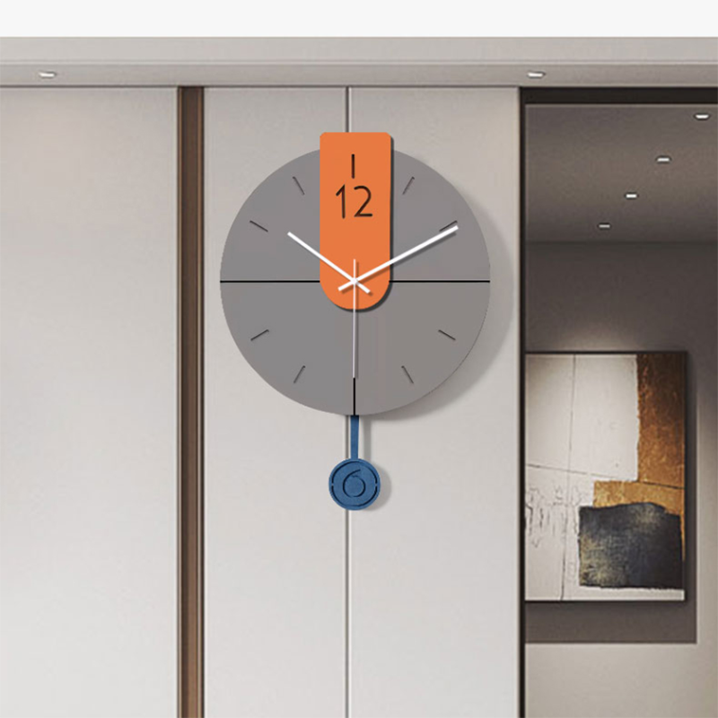 Luxury Simplicity Wall Clock Nordic Giant Large Wooden Mechanism Pendulum Wall Clock Modern Design Silent Reloj Pared Wall Decor 4