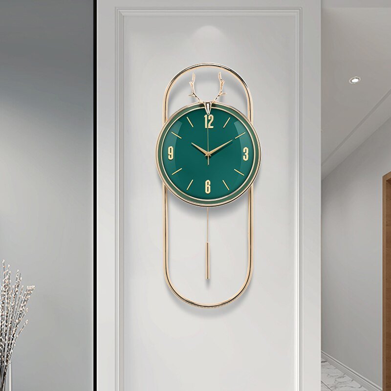 Giant Luxury Mechanism Wall Clock Living Room Silent Kitchen Aesthetic Modern Design Creativity Norologio Da Parete Homedecor 3