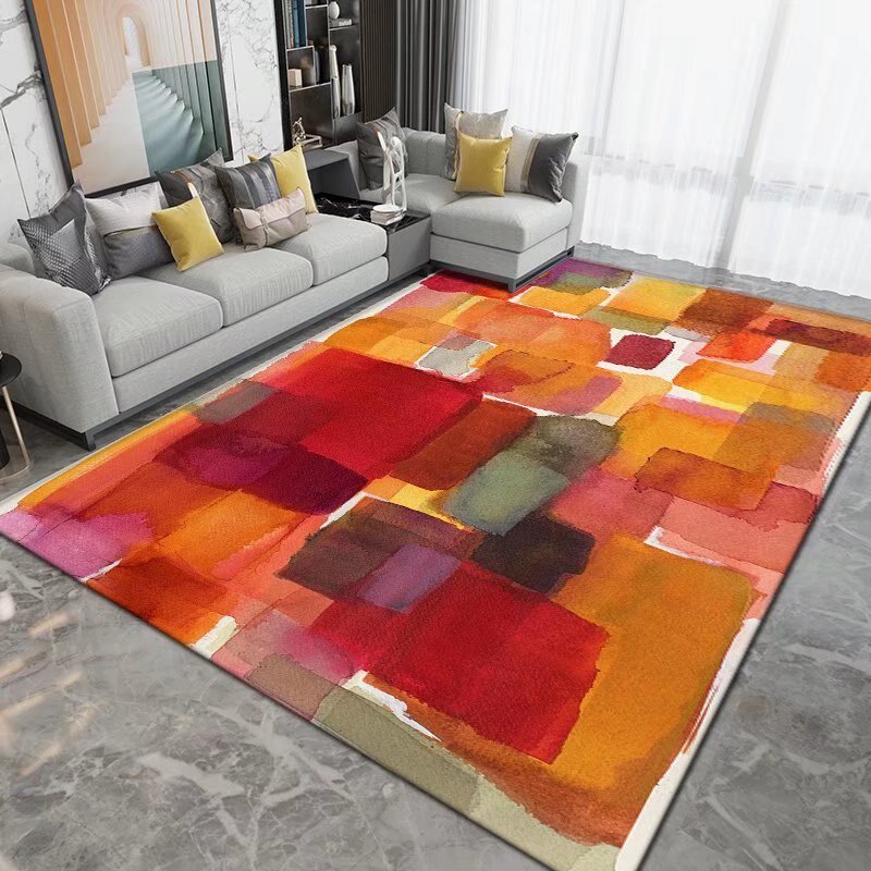Home Decorate Bedroom Living Room Carpet Colorful Abstract Kitchen Dirt Resistant Rug Lounge Non-slip Rugs Entry Porch Floor Mat 5