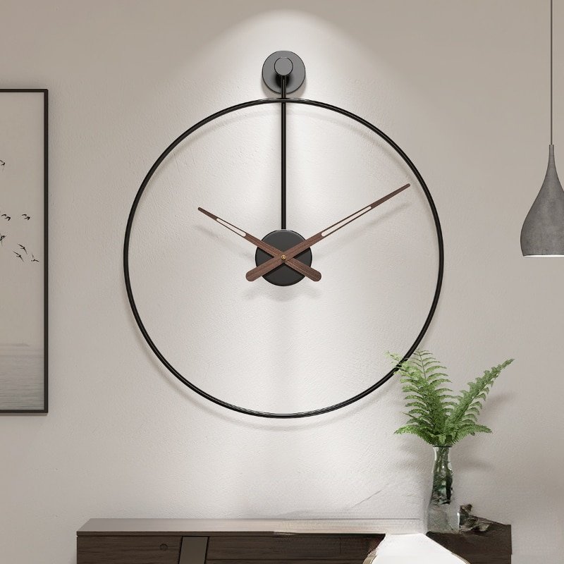 Luxury Kitchen Round Wall Clock Modern Design Nordic Metal Gold Wall Clock Large Reloj De Paredclocks Wall Home Decor LL50WC 1
