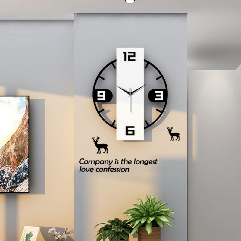 Giant Luxury Big Wall Clock Modern Design Silent Nordic Minimalist Wall Clock Pendulum Living Room Reloj De Pared Home Decor 1