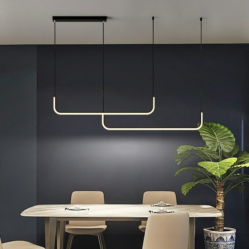 Modern Designer Aluminum LED Chandelier for Dining Table Kitchen Island Living Room Hall Bar Idoor Liighting Lusters Luminaires 3