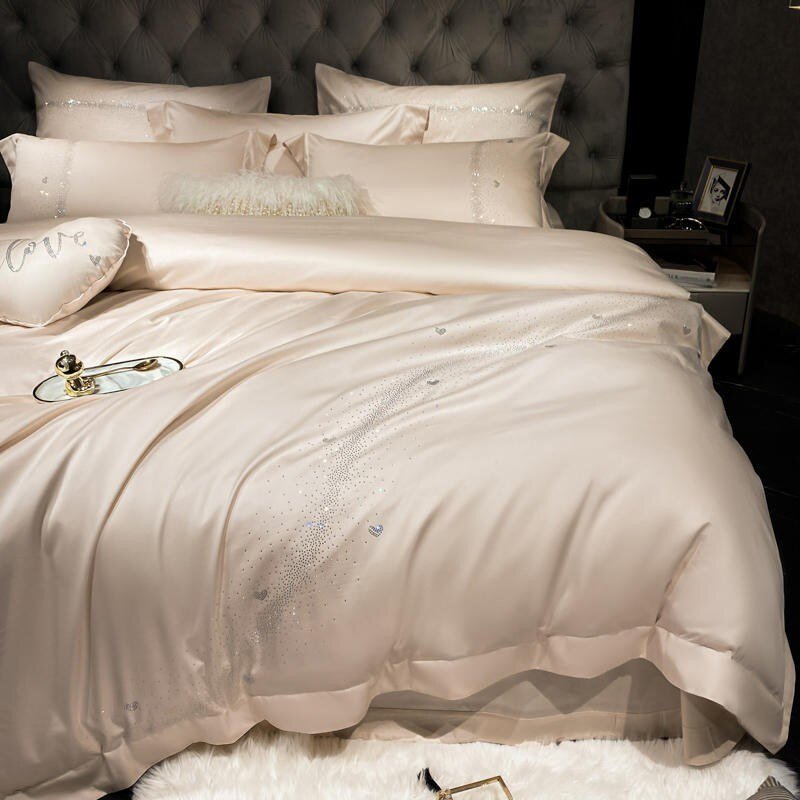 Chic Diamond star Duvet cover set Soft Long Staple Cotton Gorgeous Bedding set Bed sheet Pillowcases Double Queen King size 4Pcs 6