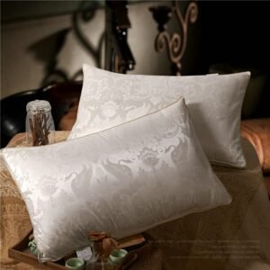 Goose Down Pillows for Sleeping Bed Pillows 100% Breathable like silk Skin-Friendly Soft, Standard Size Pillowcase Insert 1