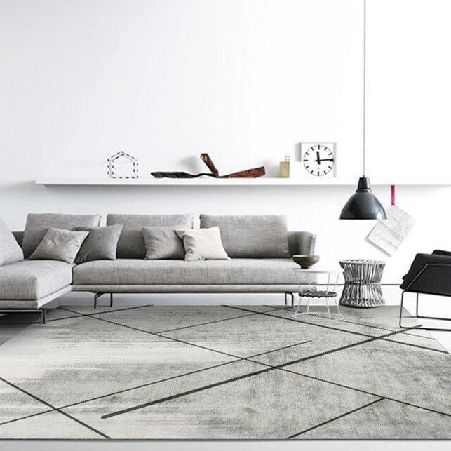 Modern Minimalist Carpet Bedroom Non-slip Rug Living Room Sofa Large Area Rugs Home Decoration Crystal Velvet Soft Floor Mats 1