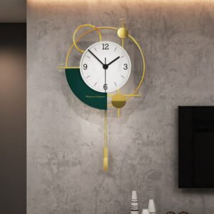luxury Nordic Mechanism Wall Clock Living Room Large Silent Pendulum Wall Clock Modern Design Reloj Pared Grande Home Decor 1