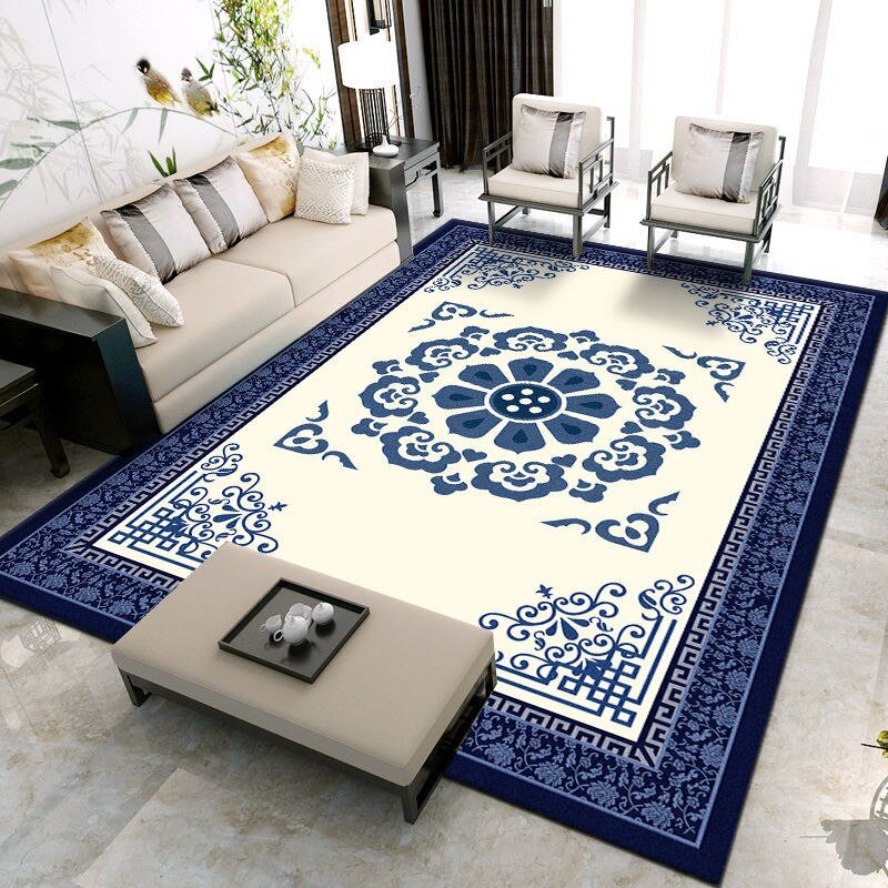 Chinese Style Carpet Living Room Sofa Coffee Table Large Area Carpets Home Non-slip Anti-fouling Floor Mat Bedroom Bedside Rugs 2