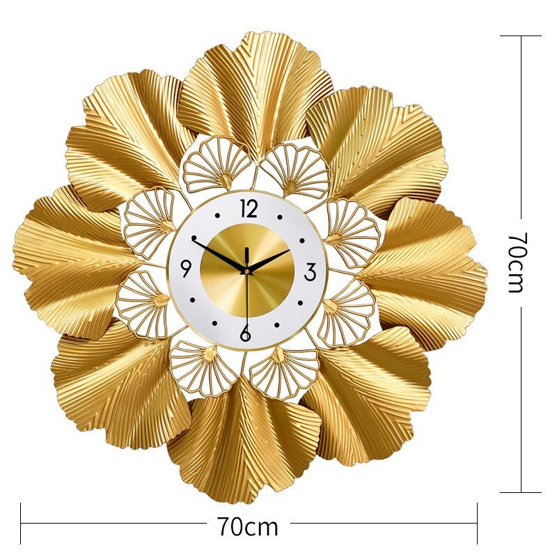 Luxury Chinese Wall Clock Large Living Room Silent Metal Bedroom Wall Clock Modern Design Reloj De Pared Home Decoration ZP50ZB 6