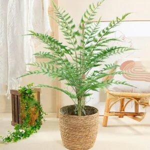 75cm 14 Leaves Large Tropical Palm Plants Artificial Fern Grass Plastic Persian Leafs Real Touch Tree Foliage for Garden Home 1