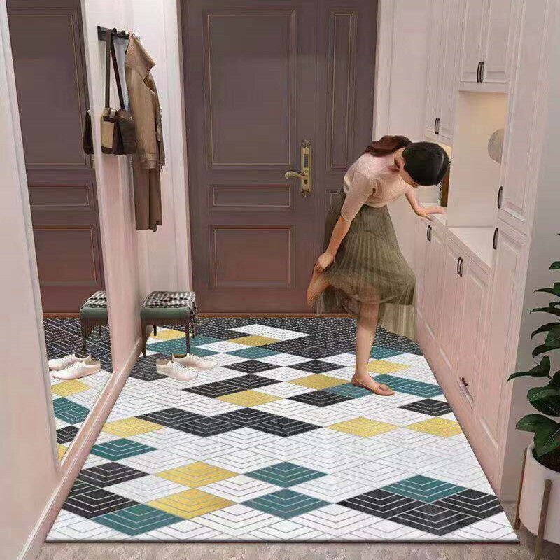Modern Minimalist Living Room Carpet Geometric Printing Entrance Door Mat Nordic Style Kitchen Non-slip Mats Home Decorative Rug 4