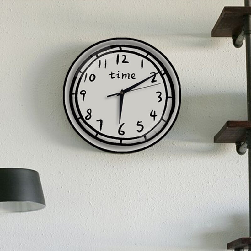 Mechanism Cute Round Wall Clock Industrial Living Room Small Silent Glass Wall Clock Modern Design Reloj Pared Grande Home Decor 3