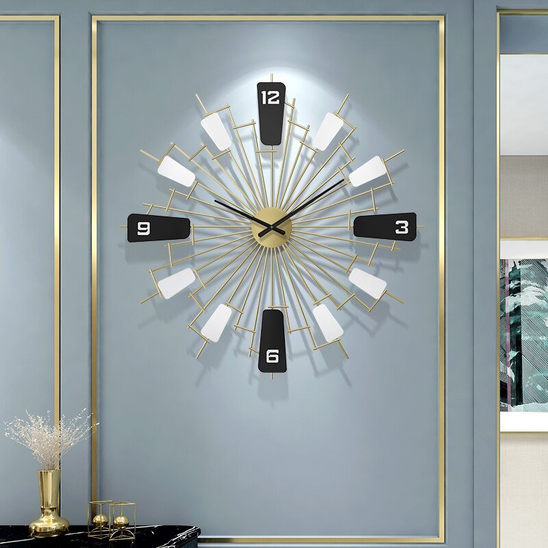 Classic Bedroom Battery Wall Clock Large Decor Luxury Modern Wall Clock Metal Designer Reloj De Pared Wall Clock Free Shiping 3