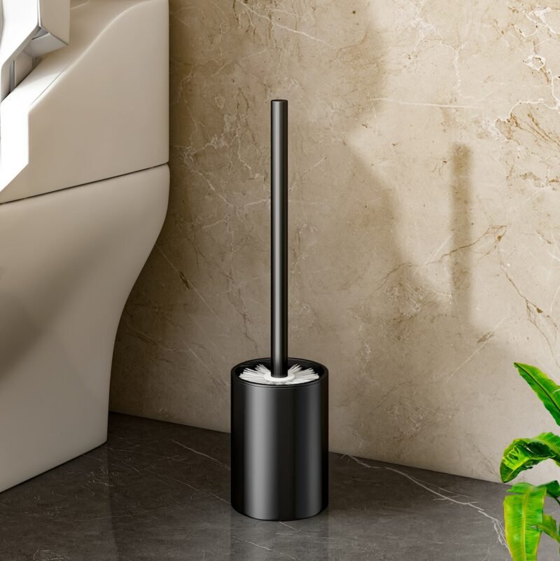 Toilet Brush Aiuminum Alloy Cleaning Brush Black Toilet Brush Bathroom Accessories 4