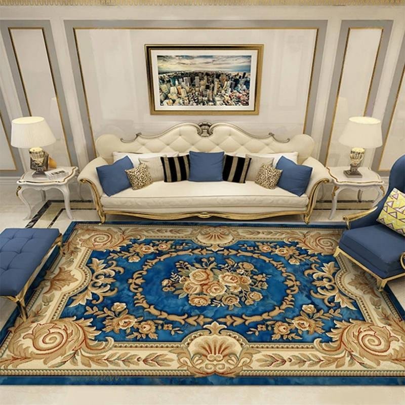 European Style Living Room Coffee Table Carpet Retro Bedroom Large Area Rug Home Decoration Washable Rugs Non-slip Entrance Mat 2