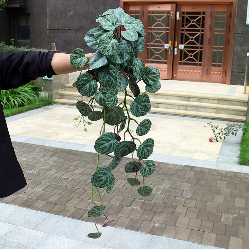 90cm Artificial Hanging Vines Plants Fake Wall Vines Indoor Long Monstera Leafs Hanging Rattan Green Ivy For Room Garden Decor 5