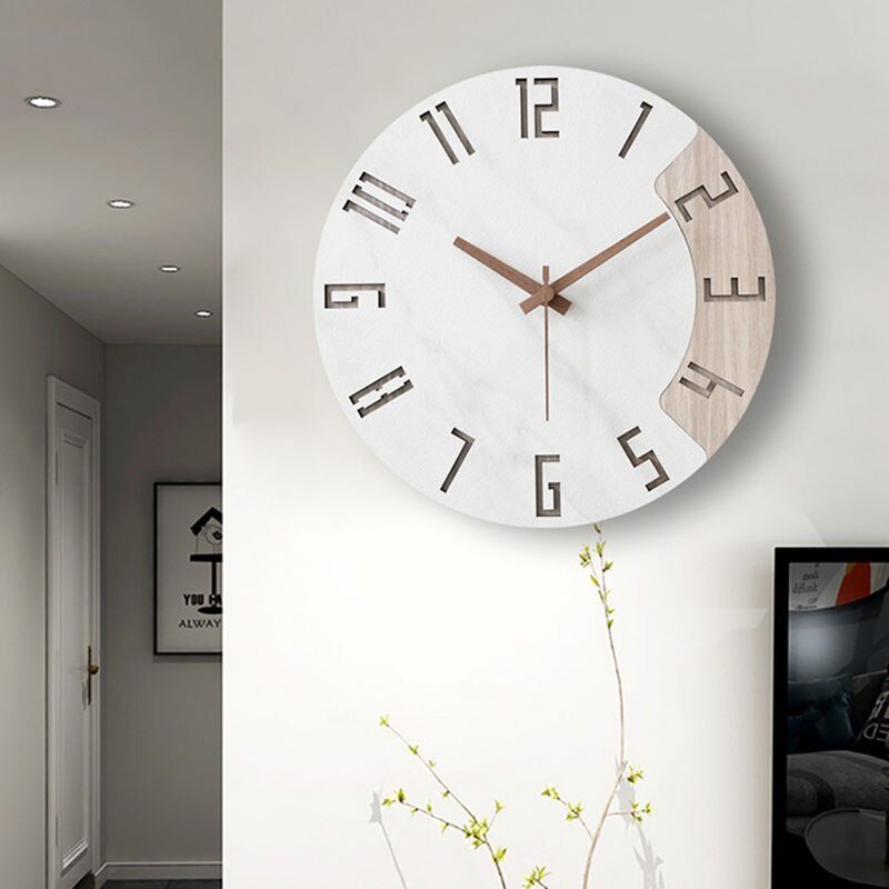 Nordic Large Wall Watch Minimalist Mechanism Art Original  Home Saatration Items Watch Silent Saat Home Design Furniture 3
