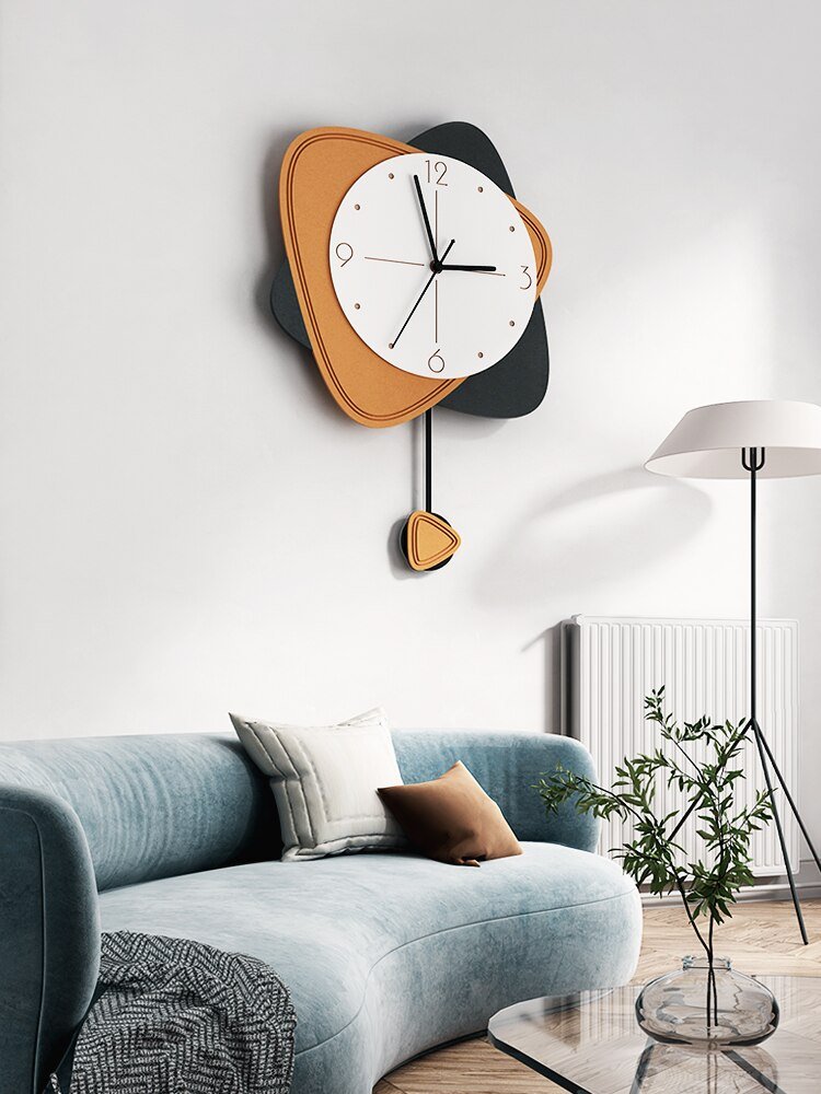Luxury Minimalist Wall Clock Living Room Large Silent Pendulum Wall Clock Modern Design Reloj Pared Grande Home Decor LL50WC 2