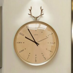 Luxury Silent Wall Clock Nordic Modern Design Gold Mute Wall Clock Antique European Living Room Reloj De Pared Home Decor ZP50BG 1