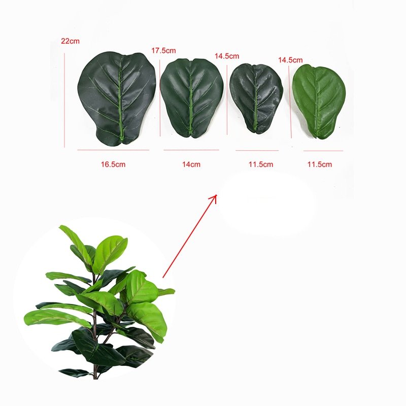 65-125cm Tropical Tree Large Artificial Banyan Plants Fake Ficus Branch Plastic Leaves Desk Potted For Home Wedding Gifts Decor 5