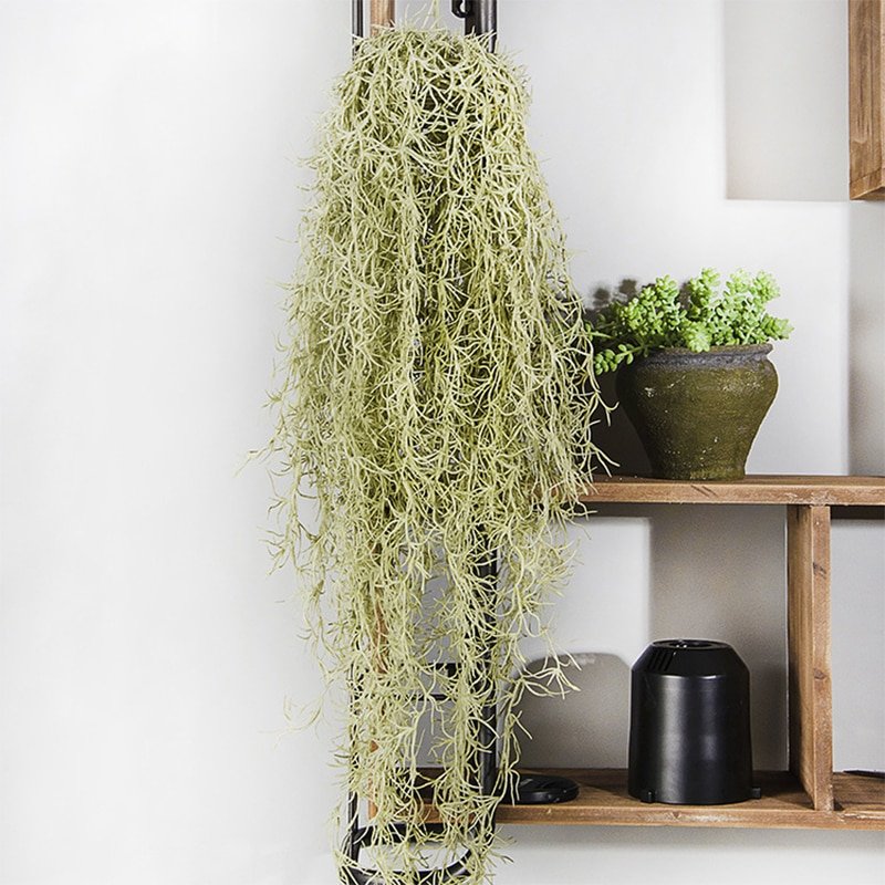 85-100cm Hanging Vines Long Artificial Plants Rattan Fake Air Grass Green Moss Ivy Plastic Creeper Leaves For Home Garden Decor 1