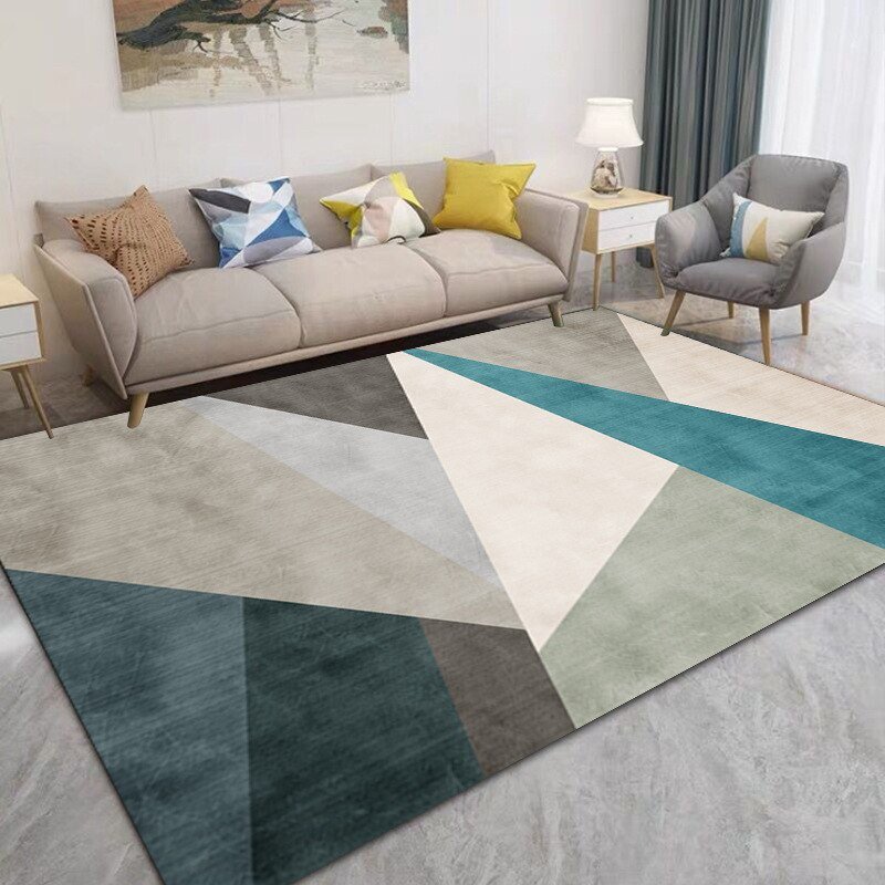 Modern Minimalist Carpet Home Decoration Living Room Bedroom Carpets Nordic Geometric Printing Sofa Coffee Table Mat Kitchen Rug 4
