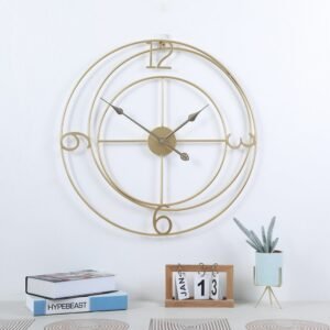 Nordic Minimalist Wall Clock Living Room Large Metal Gold Wall Clock Modern Design Round Reloj De Pared Wall Decor LL50WC 1