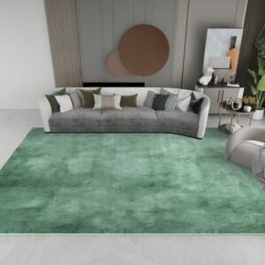 Nordic Living Room Carpet Solid Color Sofa Coffee Table Carpets Light Luxury Dark Green Bedroom Bedside Rug Study Hallway Rugs 1