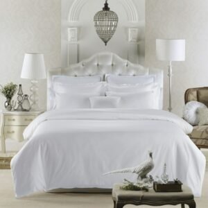 Customized Pure White 5star hotel luxury Bedding set 800TC Egyptian cotton Super King Oversize Duvet cover Bed sheet Pillowcases 1