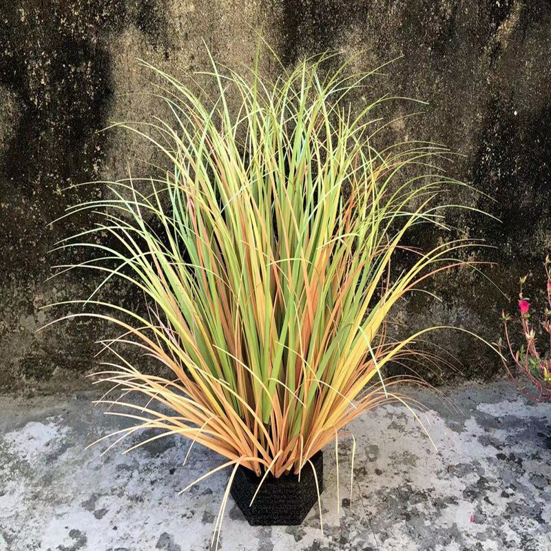 60cm 21 Forks Artificial Onion Grass Large Fake Reeds Leaves Faux Plant Tall Indoor Plants For Home Wedding Gift Party DIY Decor 4