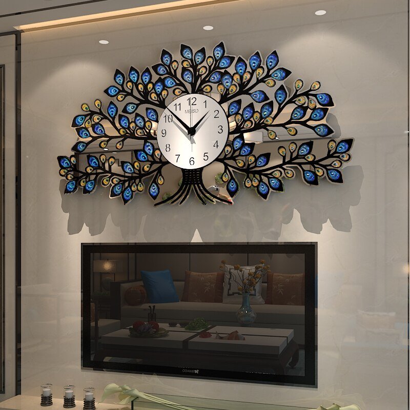 Luxury Big Control Wall Clock Living Room Wall Nordic Art Clock Mechanism Minimalist Quartz WatchKorean Room Decor XF20YH 2