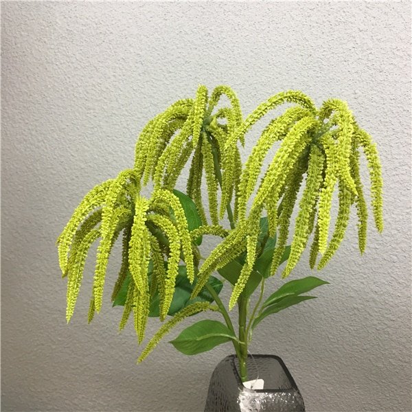 60cm 3fork Fake Astilbe Tree Branch Artificial Pine Plastic Green Plant Vine Real Touch Flower for Home Wedding Wreath Decor 2