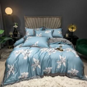 600TC Eucalyptus Lyocell Summer Cooling Soft Bedding Romantic Vintage Floral Scarf Duvet Cover Bed Sheet Pillowcases Custom size 1