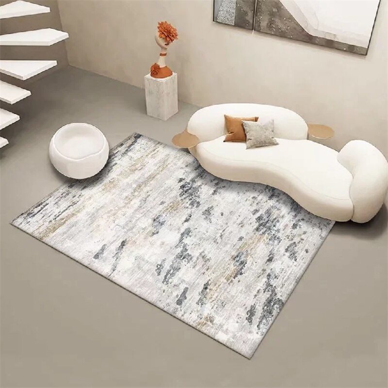 Nordic Abstract Living Room Decoration Carpet Light Luxury Study Cloakroom Non-slip Carpets Home Bedroom Bedside Bay Window Rug 4