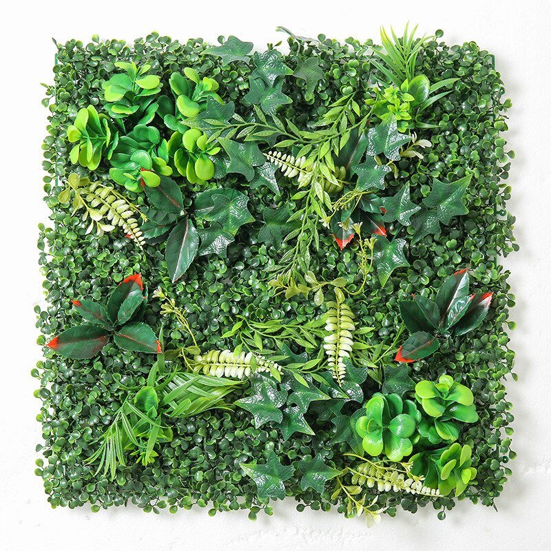 50*50cm Large Artificial Plants Lawn Plastic Wall Hanging Grass Wall Tropical Fake Eucalyptus Leaf For Home Garden Wedding Decor 2