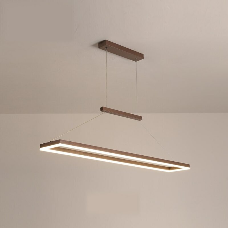 Modern New Design Aluminum Led Ceiling Chandelier For Kitchen Island Dining Table Rectangle Office Bar Fixtures Hanging Lamp 4