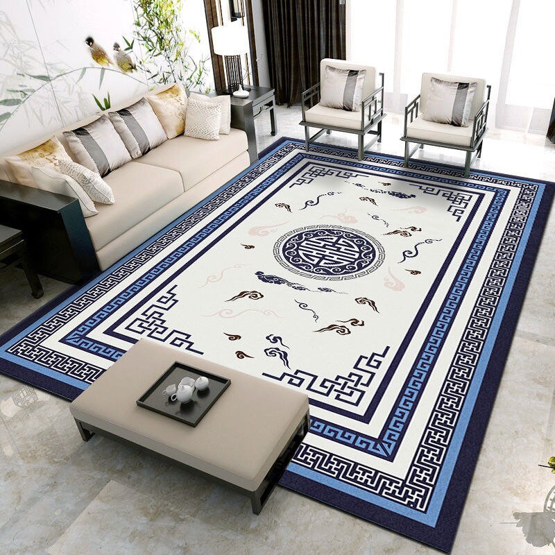 Chinese Style Carpet Living Room Sofa Coffee Table Large Area Carpets Home Non-slip Anti-fouling Floor Mat Bedroom Bedside Rugs 1