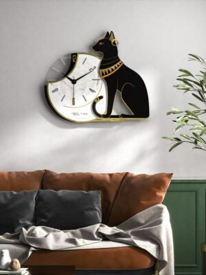 Luxury Creativity Cat Wall Clock Living Room Large Silent Acrylic Wall Clock Modern Design Reloj Pared Grande Home Decor LL50WC 1