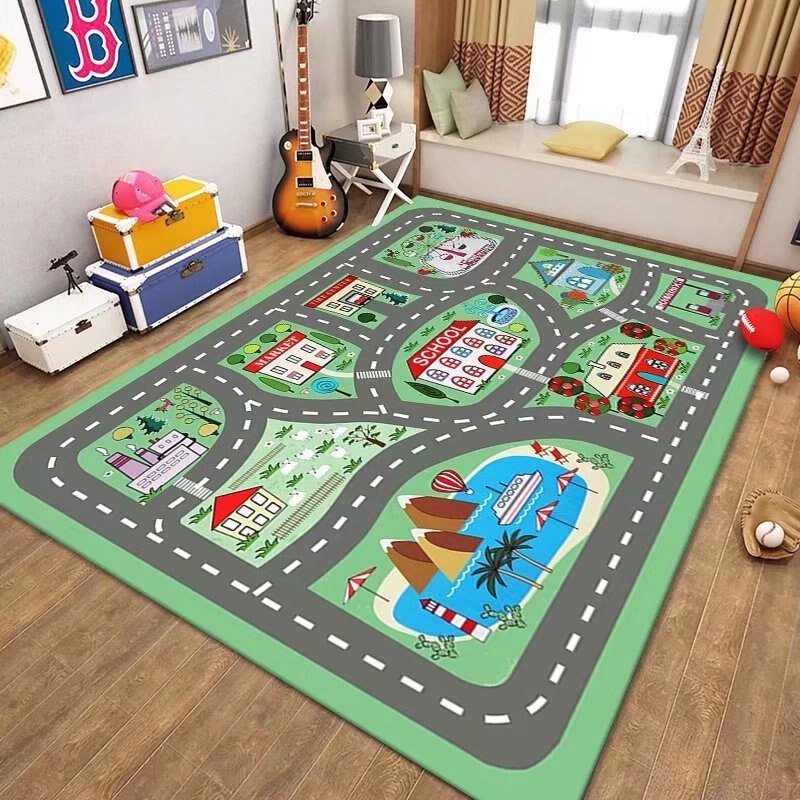 Children's Cartoon Game Carpet Home Decoration Mat Living Room Bedroom Bedside Carpets Cute Baby Crawling Washable Floor Mats 2